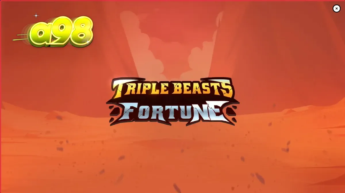 Interface do jogo de slot Triple Beasts of Fortune com símbolos de animais e totens